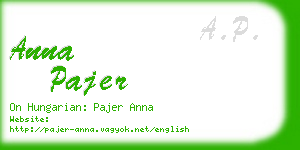 anna pajer business card